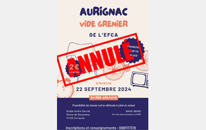 Vide grenier annulé 