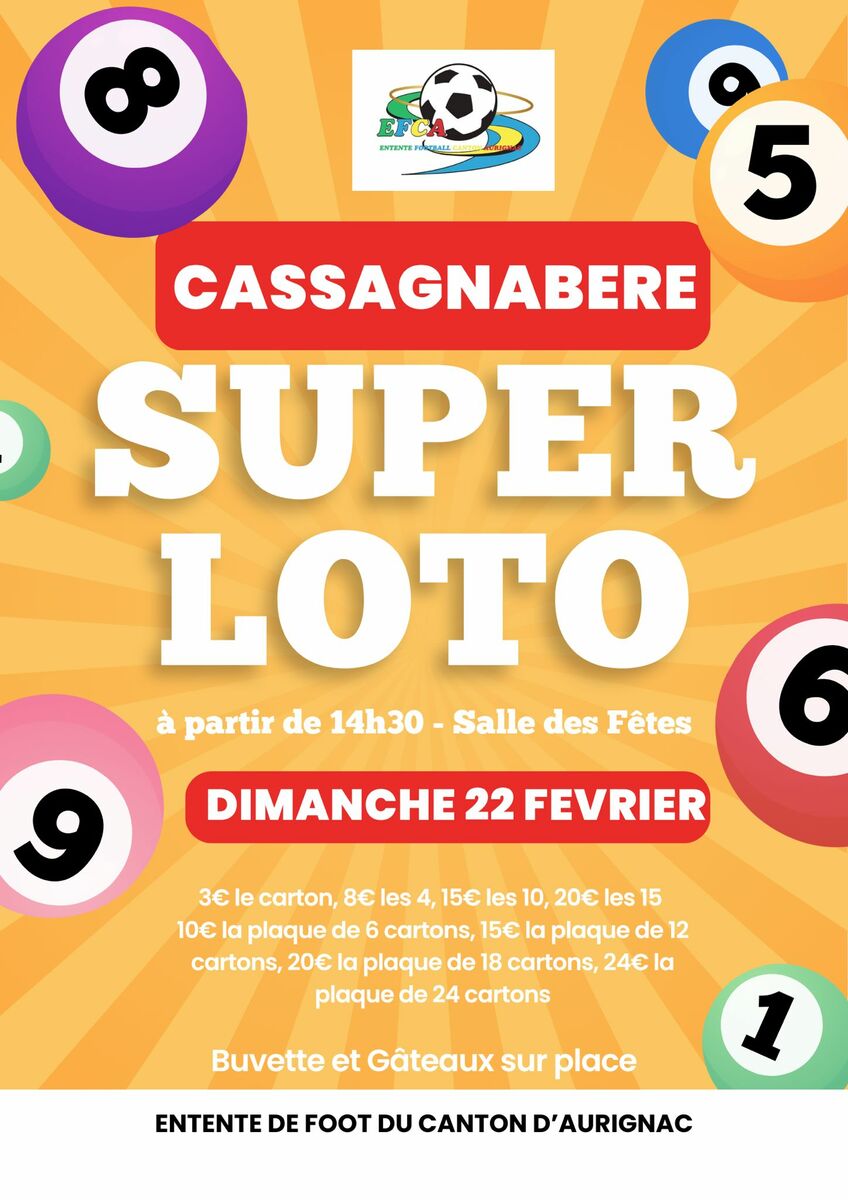 Loto de l'école de Foot